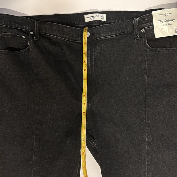 Abercrombie & Fitch Women The Skinny High Rise Black Jeans 36/22S New - Picture 5 of 10